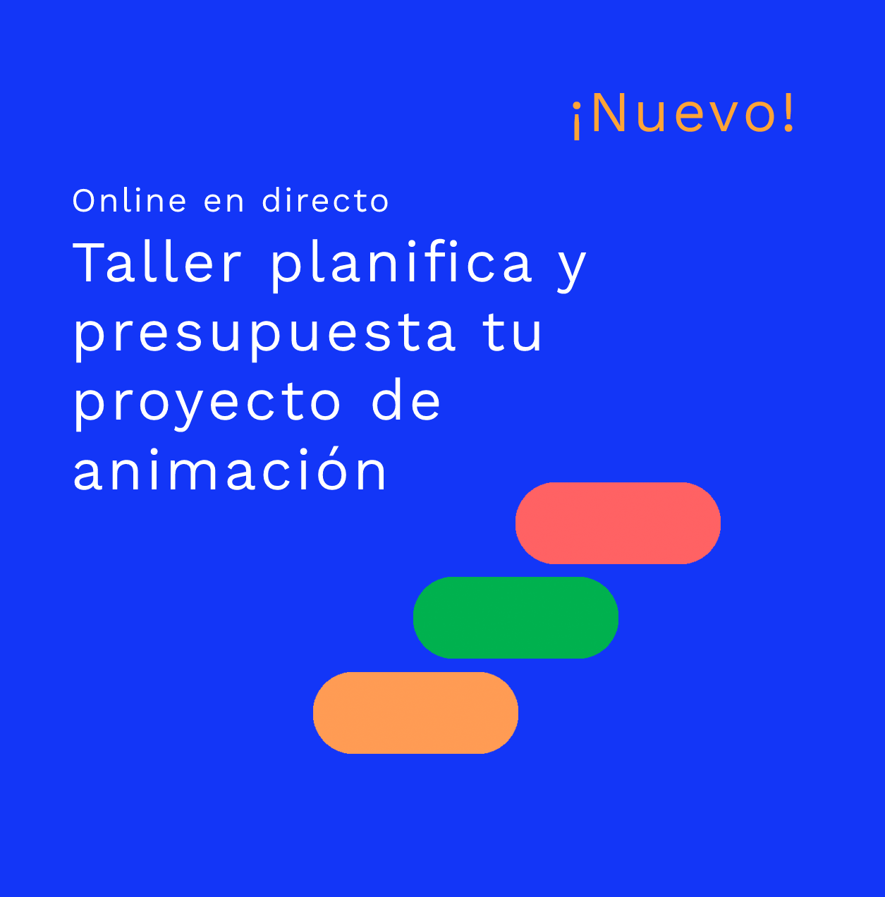 Taller iniciación Planifica y presupuesta tu proyecto de animación online en directo