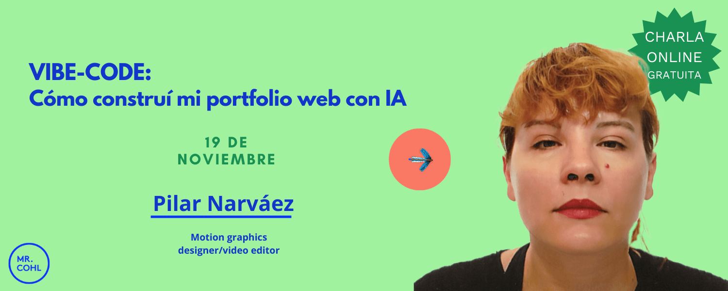 Charla gratuita Vibe-Code: Cómo construí mi portfolio web con IA